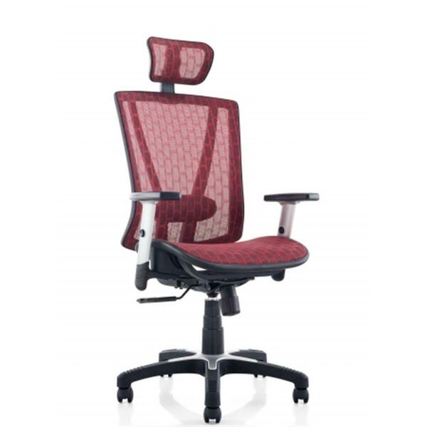 Canary Products Fully Meshed Ergo Office Chair With Headrest - Red MSH112RD